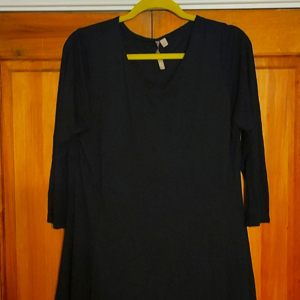 Simple black casual dress